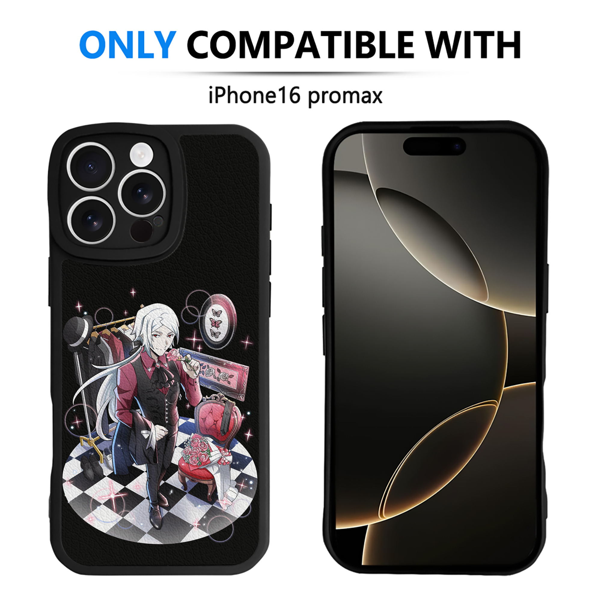 （画像用） 文豪ストレイドッグス Bungo Stray Dogs 【iPhone 16シリーズ対応】シリコンスマホケース（レザー調） 材質：シリコン